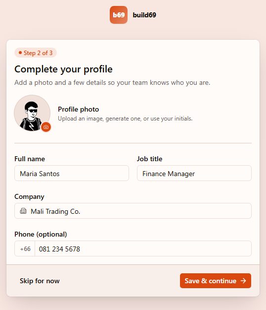 AccountSetup preview