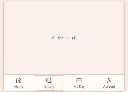 BottomNavigation preview