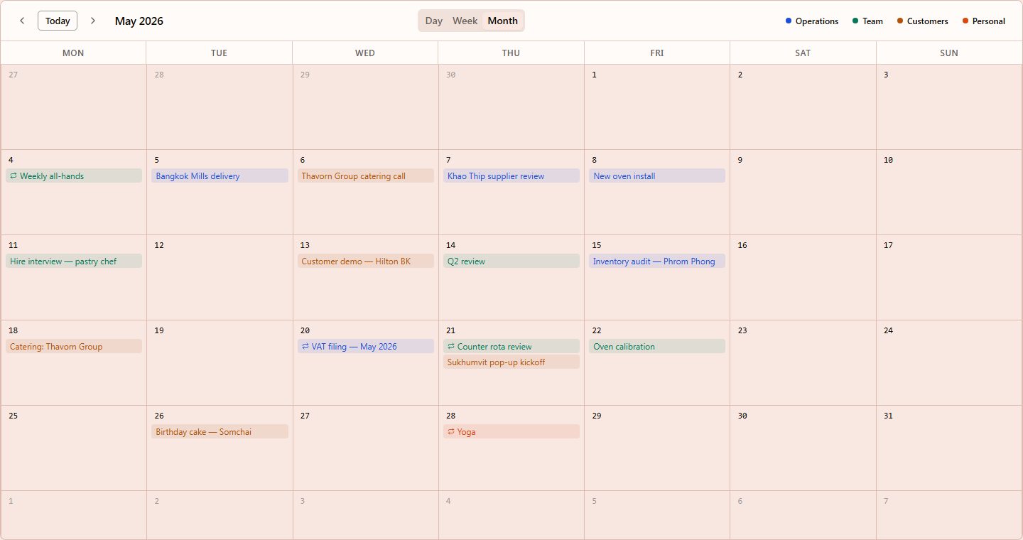 BuildCalendar preview