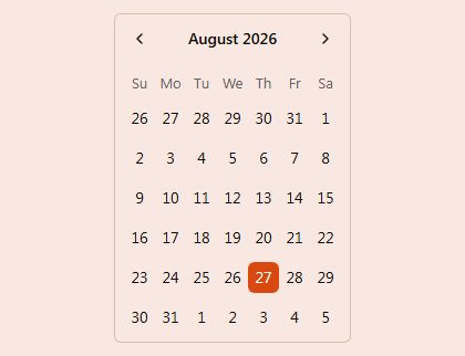 Calendar preview