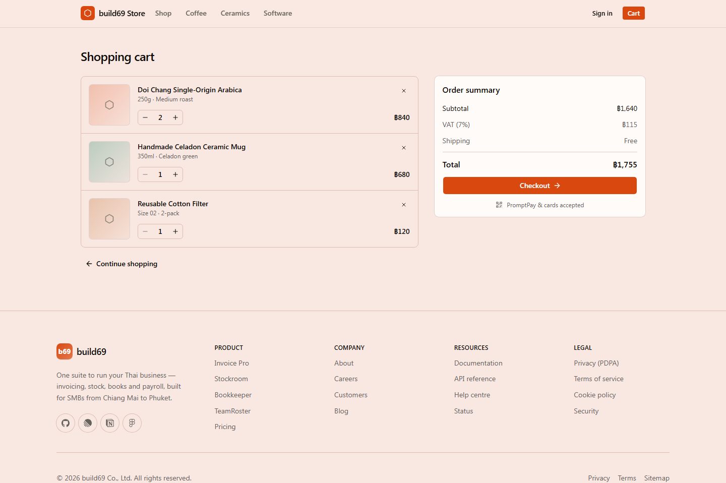 Cart preview