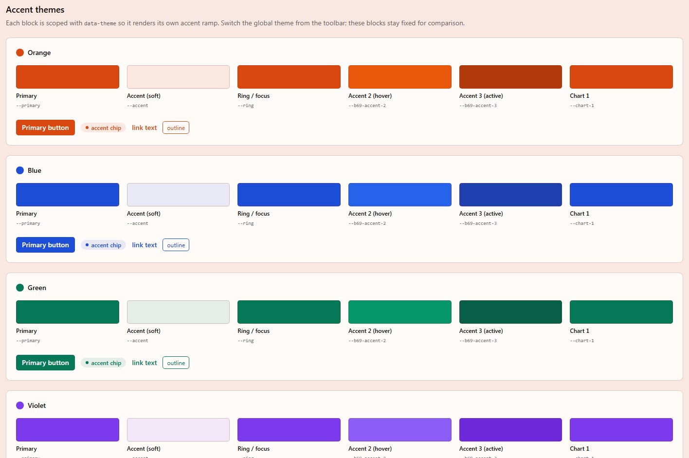 Colors preview