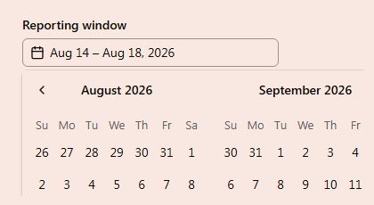 DateRangePicker preview