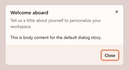 Dialog preview