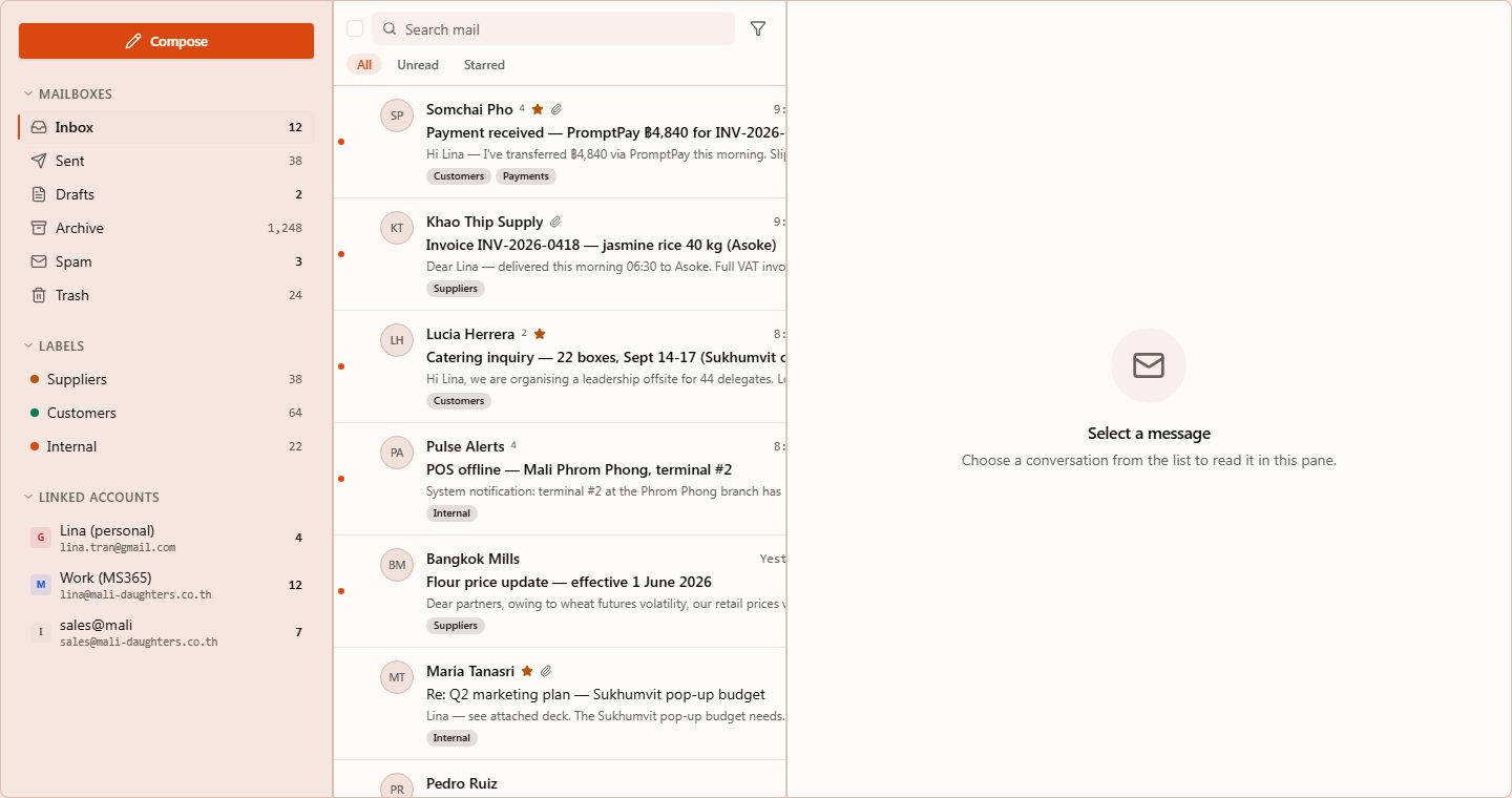 EmailThreeColumn preview