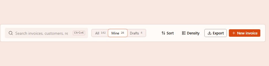 FilterBar preview