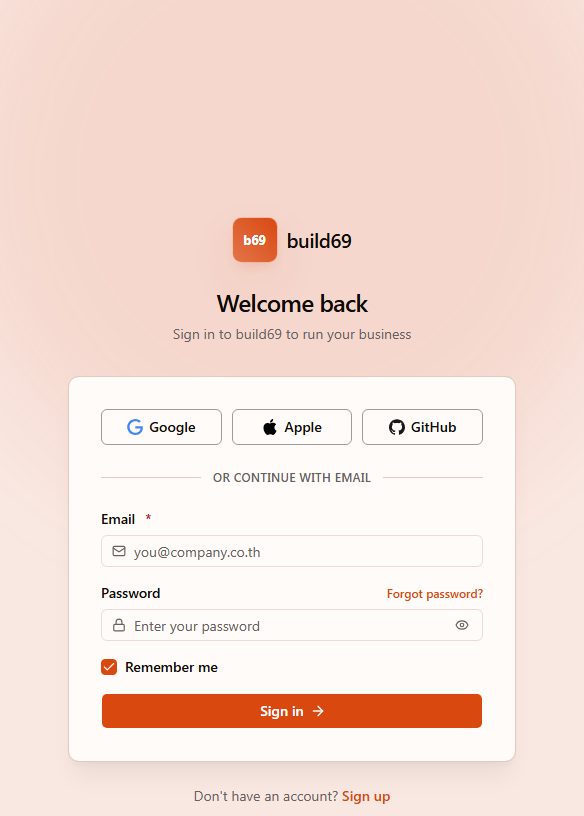 Login preview