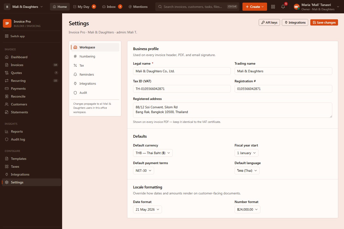 SettingsPage preview