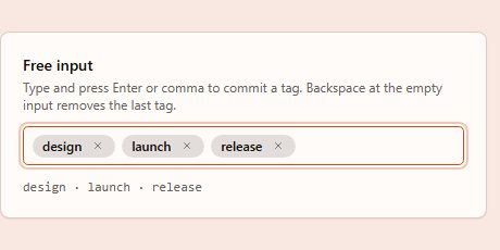 TagInput preview