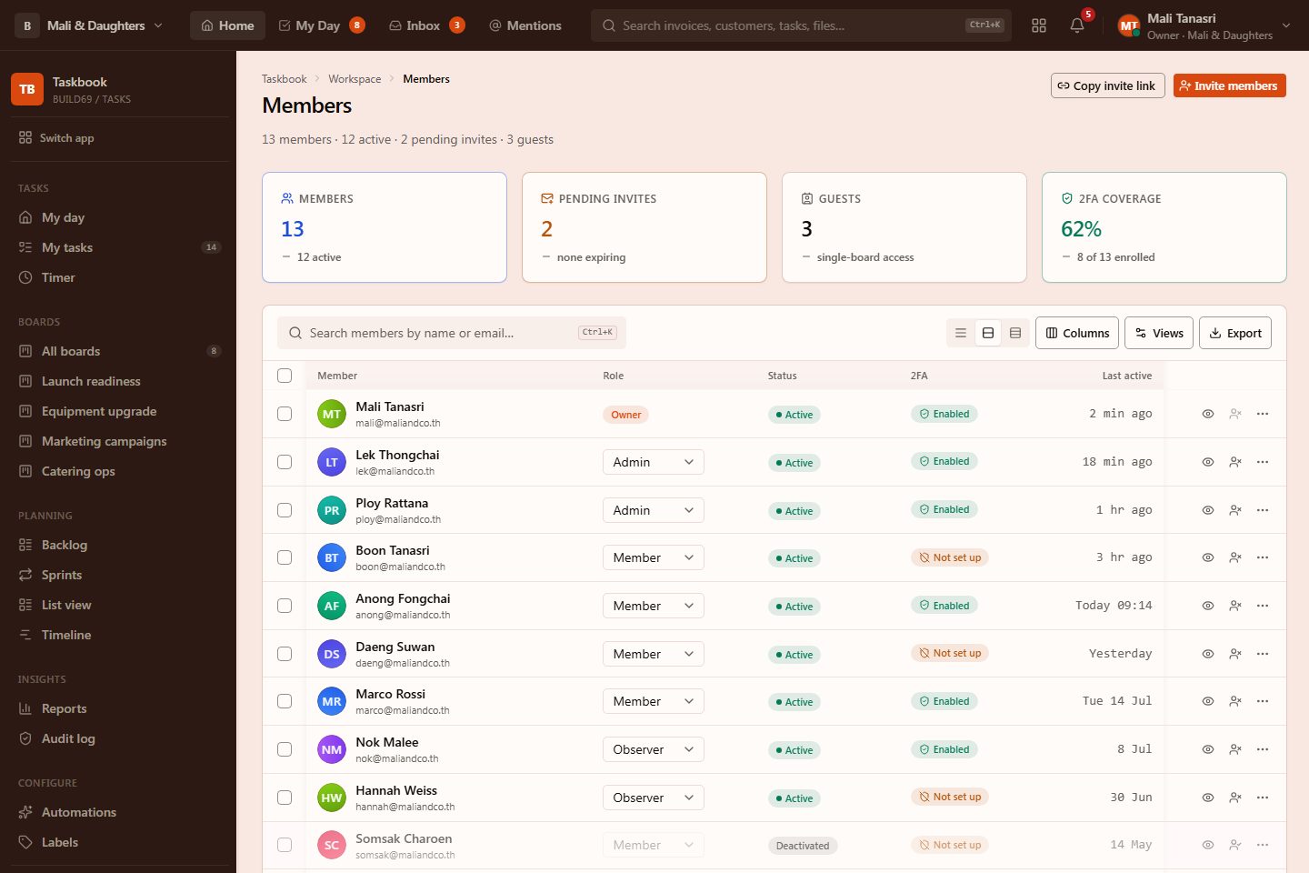 TeamPage preview