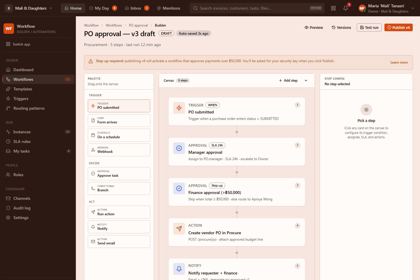 WorkflowDesignerPage preview